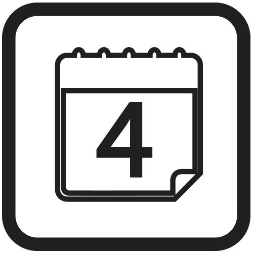 4 day turnaround time icon