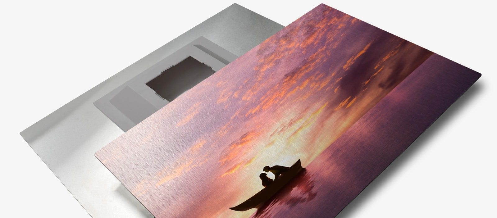 Printed directly on Brushed Aluminum, it’s natural luminosity will give your art an additional touch of the dramatic, allowing the metal to show through the white parts of the image. The finished floating mount frame is sure to add a clear sense of depth to your picture.